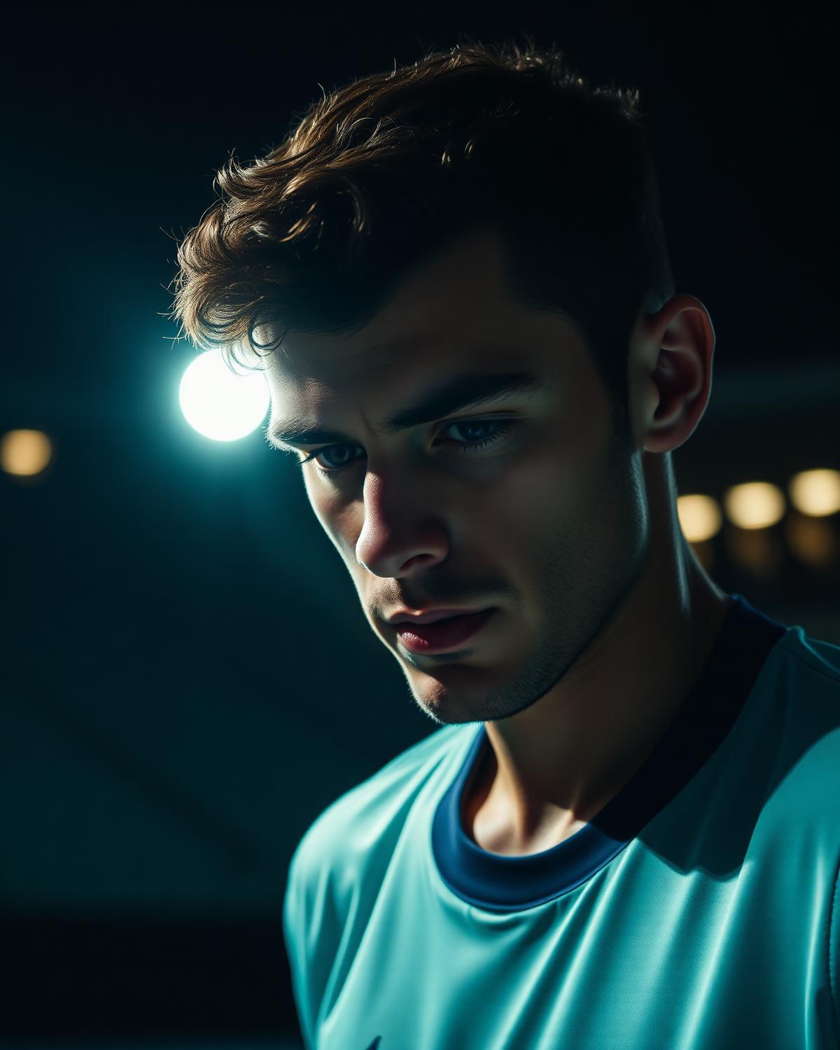 Joueur de tennis en concentration